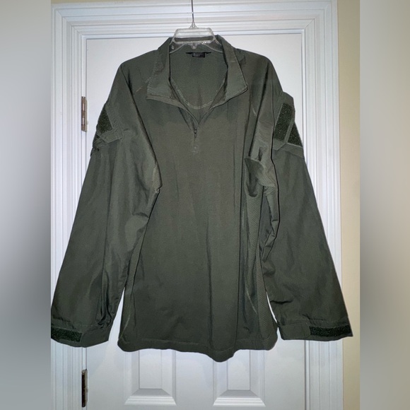 5.11 Tactical Quarter Zip Pullover 2XL XXL Green Military Combat Utility Shirt - Picture 2 of 7